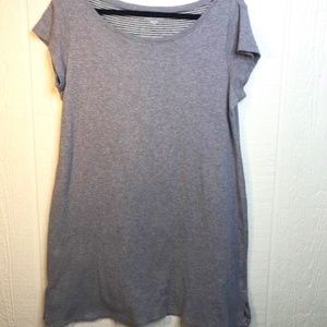 EILEEN FISHER GREY TSHIRT STYLE  BEACH DRESS SZ. M
